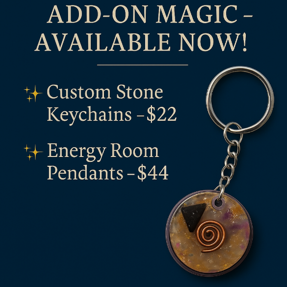🔹 Custom Stone Keychains – $22 – Ancestral Frequencies Jewelry